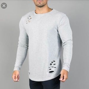 Alphalete distressed long-sleeve